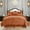 Burnt Orange, variant on Home Soft Things 7 Piece Ogee Faux Fur Embroidery Bedspread Set - Dusty Cedar - King (102" x 90")