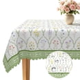 thumbnail image 6 of Vintage Green Floral Rectangle Tablecloth,Stain Resistant Waterproof Table Cover for Rustic Home Kitchen Decor,60x70 Inch, 6 of 7