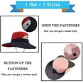 thumbnail image 3 of Women's Outdoor UV Protection Foldable Sun Hats Mesh Widebrim Beach Fishing Hat with Ponytail Hole, 3 of 8