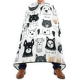 thumbnail image 2 of JSTEL Kawaii Puppy Print Dog Waterproof Barber Cape for Men Women Beard Shaving Bib Apron Professional Hair Cutting Cloth, 65 x 55 inch, 2 of 6