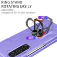 thumbnail image 4 of SaniMore for Samsung Galaxy Z Fold 5 (7.6" 2023) Case, [Magnetic Car Mount] [360 Degree Rotation Holder Bracket] PC Heavy Duty Military-grade Protective Shockproof Anti-fall Shell, Purple, 4 of 12
