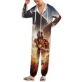 thumbnail image 2 of The Flash Women Men Pajamas Zipper Onesie Jumpsuit Hooded One Piece Sleepwear, 2 of 8