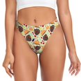 thumbnail image 1 of Balery Thanksgiving Tangas de Algodón para Mujer con Estampado – Ropa Interior Sexy, Transpirable, G-string-3X-Large, 1 of 6