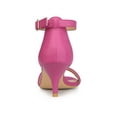 thumbnail image 2 of BLISSFUL STEP Women's Shoes Kitten Heel Ankle Strap Open Toe Sandals Hot Pink 10, 2 of 7