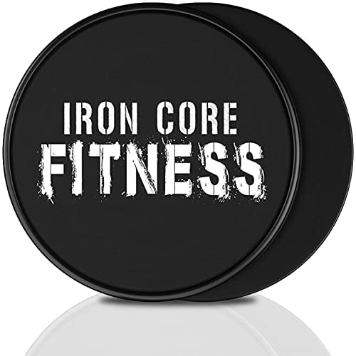 Iron Core Fitness Foot Sliders for Working Out Core" Set of Exercise Sliders Gliders Gliding Discs. Core Sliders for Full Body Exercise on Carpet