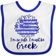 thumbnail image 3 of Inktastic I'm So Cute, I Must Be Greek Sunflower Boys or Girls Baby Bib, 3 of 4