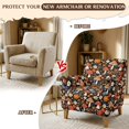 thumbnail image 6 of SCRAWLGOD 1-Piece Sofa Couch Cover with Arms, Stretch Accent Chair Cover Dogs Friendly Armchair Slipcover Office Decor, Mushroom Daisy Leaf, 6 of 8