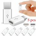 thumbnail image 1 of 5 piezas nuevo Micro USB hembra a tipo C macho adaptador convertidor Micro-B a USB-C conector adaptador de carga accesorios de teléfono Tan Jianjun unisex, 1 of 2