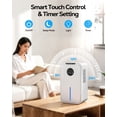 thumbnail image 6 of OHHANI Dehumidifier 85 oz Large Capacity, 500 sq.ft. Touch Control, Timer and Auto Shut-Off, Suitable for Bedrooms Basements and Garages, 6 of 8