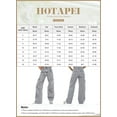 thumbnail image 4 of HOTAPEI Cargo Jeans for Women Mid Waist Jeans Wide Leg Denim Pants Casual Y2K Baggy Jeans with 6 Pockets, 4 of 4
