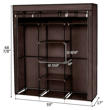 Zimtown Closet Wardrobe Portable Clothes Storage Organizer With
