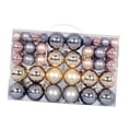 thumbnail image 2 of 100x adornos de Bolas de Navidad Macarena Colgantes Bolas Hierro Gris Oro, 2 of 8