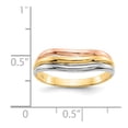 thumbnail image 3 of Diamond2Deal 14K Tri-color Gold Open Fancy Ring for Women Size 7, 3 of 7
