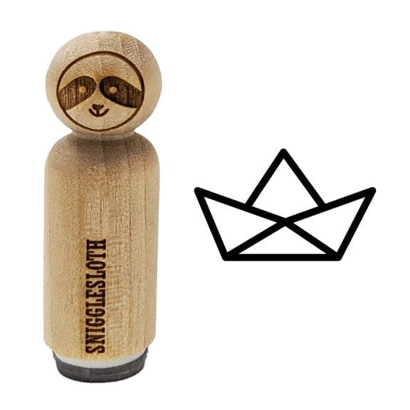Paper Boat Ship Rubber Stamp for Scrapbooking Crafting Stamping - Mini 1/2 Inch