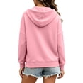 thumbnail image 7 of Cmfcve Women's Casual Half Zip Hoodies Long Sleeve Solid Color Pullover Hooded Sweatshirts with Pockets, 7 of 7