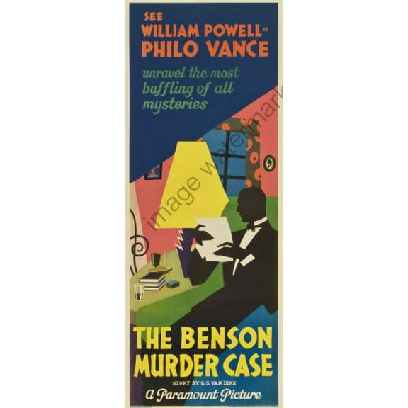 Benson Murder Case The Movie Poster Insert 14inx36in Multi-Color Square Adults Poster Time