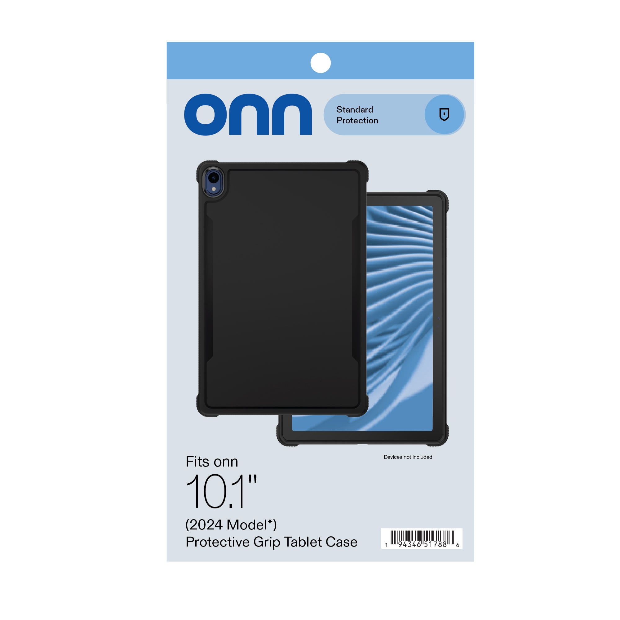onn Protective Grip Tablet Case for onn 10.1" Tablet (2024 Model) - Black