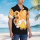 thumbnail image 3 of Fotbe Sunflower Gnomes 2 Camisa Hawaiana para Hombre Unisex – Camisa Casual de Verano con Botones de Manga Corta de Algodón y Lino,3X-Large, 3 of 7
