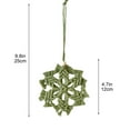 thumbnail image 3 of EWASWON Green Christmas Hand-Woven Ornaments - Snowflake Star Tree Wall Hanging Decor, Holiday Gift, 3 of 6