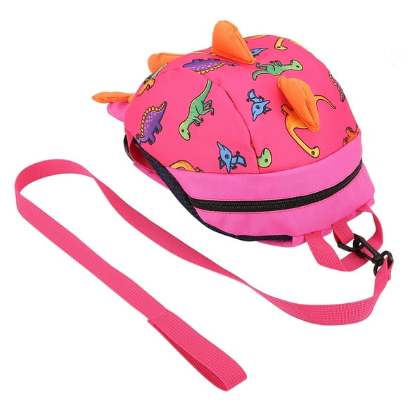 Mochila de dinosaurios para niños pequeños, mochila de dibujos animados para niños y niñas en edad preescolar (rosa)