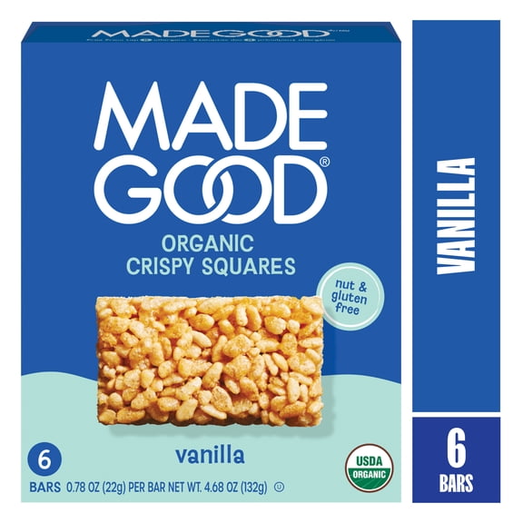 Madegood Vanilla Crispy Squares, 6 Bars