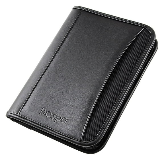 Bospa Padfolio Portfolio Folder/Multi Function Folder/Business Folder with Zippered Closure and Professional Leather 7 inch x 9.5 inch
