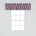 thumbnail image 2 of Arrow Window Valance, Repetitive Flying Angel Drawings Characters Charming Love Struck Theme, Curtain Valance for Kitchen Bedroom Decor with Rod Pocket, 54" X 12", Eggplant White, by Ambesonne, 2 of 3