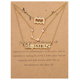thumbnail image 4 of Tendencias de moda 12 constelaciones letras símbolo diamante collar tarjeta de deseos collar joyería, 4 of 6