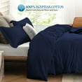 thumbnail image 5 of VEGAS HOTEL COLLECTION Classic Egyptian Cotton 1-Piece Duvet Cover { Zippered Closure } 1000 Thread Count- Fabulous Solid Looking Color Navy-Blue- Queen Size, 5 of 5