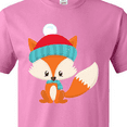 thumbnail image 4 of Inktastic Cute Fox, Fox With Hat And Scarf, Orange Fox T-Shirt, 4 of 5