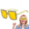 thumbnail image 5 of Rhinestone Sunglasses, Sparkly Sun Glasses, Fashion Sunglasses for Women, Oversized Square Frame Bling Sun Glasses, Summer Activity, 5 of 10