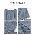 thumbnail image 4 of Vestido casual BTFBM de verano 2025 con cuello en V y manga corta para mujer, 4 of 9
