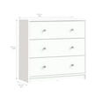 thumbnail image 4 of Tvilum Canada 3-Piece Set with 2 1-Drawer Nightstands and Chest in White, 4 of 19