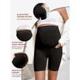 thumbnail image 5 of Athlemo Maternity Support Shorts for Women - High Waisted Seamless Pregnancy Underwear, 5 of 7