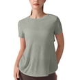 thumbnail image 4 of Otntypg Women's Short Sleeve Athletic Shirts Open Back Workout Tops Ultra-Light Sheer Quick Dry Loose Fit Gym Running Yoga T-Shirts, 4 of 8