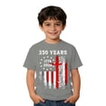 250th Anniversary USA Shirt Boys Short Sleeve Crewneck Patriotic ...
