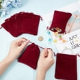 20Pcs Rectangle Velvet Drawstring Pouches Gift Bags Christmas Party ...