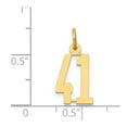 thumbnail image 6 of Auriga Fine Jewelry 14K Yellow Gold Elongated Number 41 Charm for Women, 6 of 6
