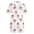 thumbnail image 4 of Women Christmas Pajama Set Short Sleeve Shorts Sleepwear Two Piece Pjs Holiday Santa Print Nightwear, 4 of 8