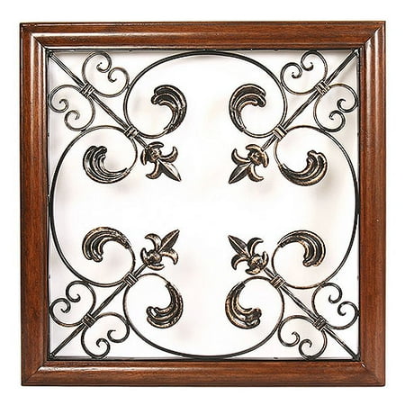 Iron & Wood Wall Decor, Square