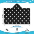 thumbnail image 2 of Black Cat Head Pattern Hooded Bath Towel，60"x35" for Ages 3 To 12 Kids, Quick Dry Lightweight Soft Microfiber Hood Beach Towel Cover Up for Kids, 2 of 7