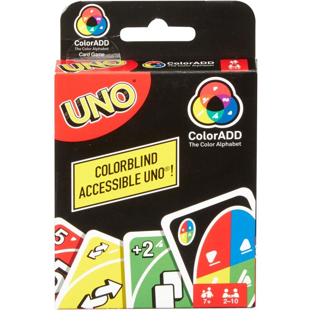 UNO ColorADD Color Blind Card Game for 210 Players Ages 7Y+ Walmart
