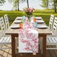 thumbnail image 4 of Table Runners 72 Inches Long Dress Scarves, Spring Peach Flowers Farmhouse Kitchen/Dining Table Runner, Coffee Tablerunners, Pink Botanical Floral Leaves Branch 18x72 Inch, 4 of 9