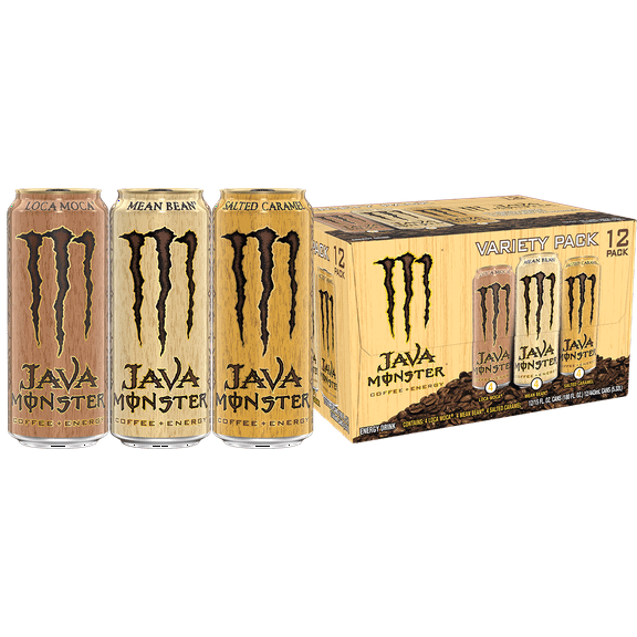 Java Monster VP, Loca Moca, Mean Bean, Salted Caramel, Coffee   Energy Drink, 15 fl oz, 12 Pack