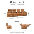 thumbnail image 2 of Seatcraft Luminis LT Zero-Gravity HeatZero Italian Leather Home Theater Seating, Heat & Massage, Power Headrest, Power Recline, Row of 4, Tawny, 2 of 9