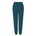 thumbnail image 6 of JJHGVB Joggers for Women Petite Pants Bottom Sweatpants Women's Casual High Waisted Pockets Joggers Sport Workout Active Baggy Pants Drawstring Pants Women Womens Sweatpants Green 1 L, 6 of 7