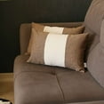 thumbnail image 1 of Boho-Chic Set of 2 Handcrafted Decorative Throw Pillow Cover Solid Jacquard 18" x 18" Brown & Ivory Square Pillowcase for Couch, Bedding, 1 of 5
