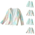thumbnail image 4 of Zwiiyzr 2025 Summer Girls Solid Color Sunscreen Clothes With Protection Ice Feeling Jacket Lightweight Drying Zipper Hooded Top for Going Out Pink, 4 of 4