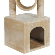 ZENY 36-in Cat Tree & Condo Scratching Post Tower, Beige