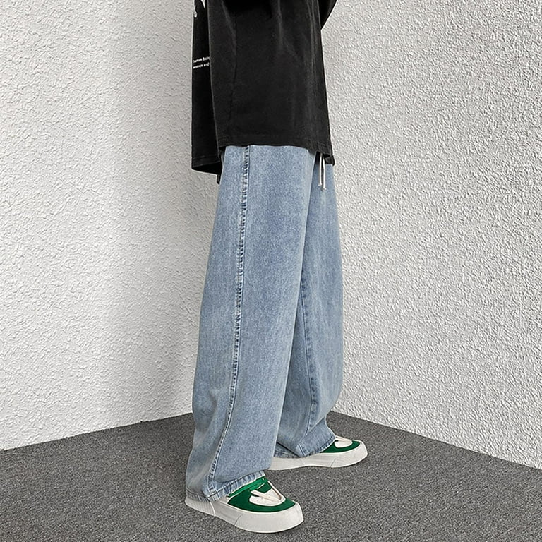 snowsong Mens Jeans Baggy Jeans Men Men's Fashion Big Loose